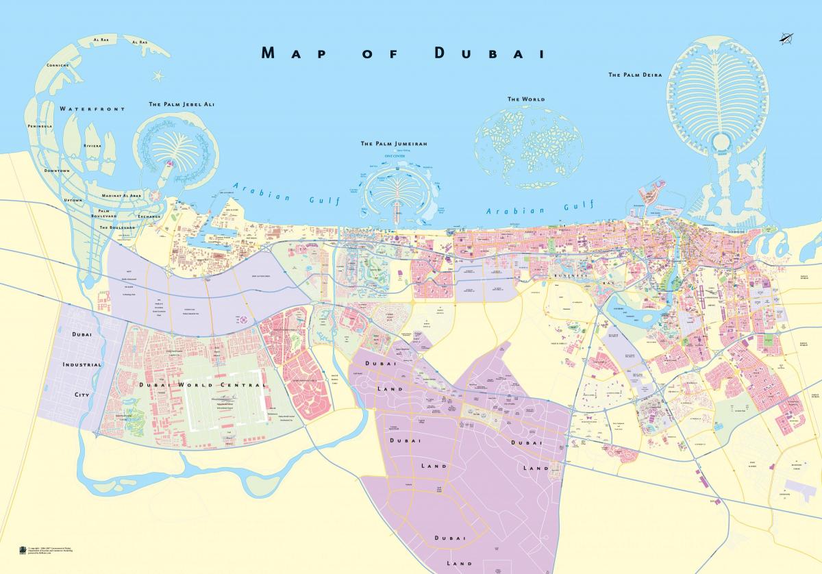 kartta Dubai-alueella