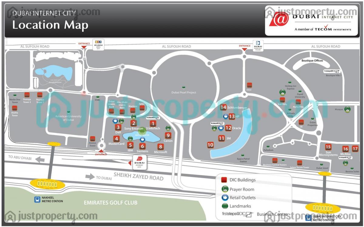 kartta Dubai internet city