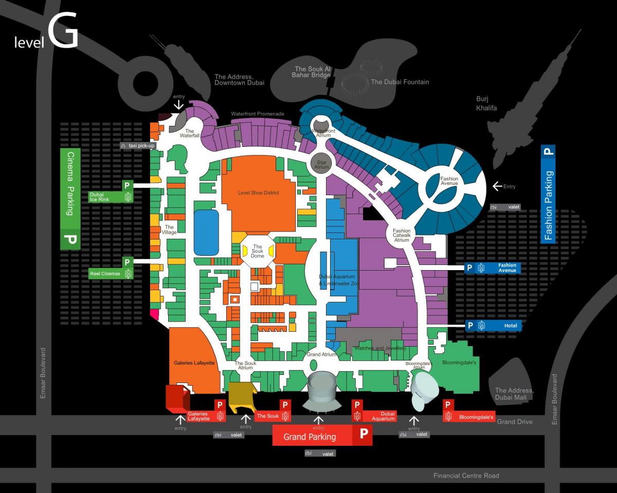 kartta Dubai mall