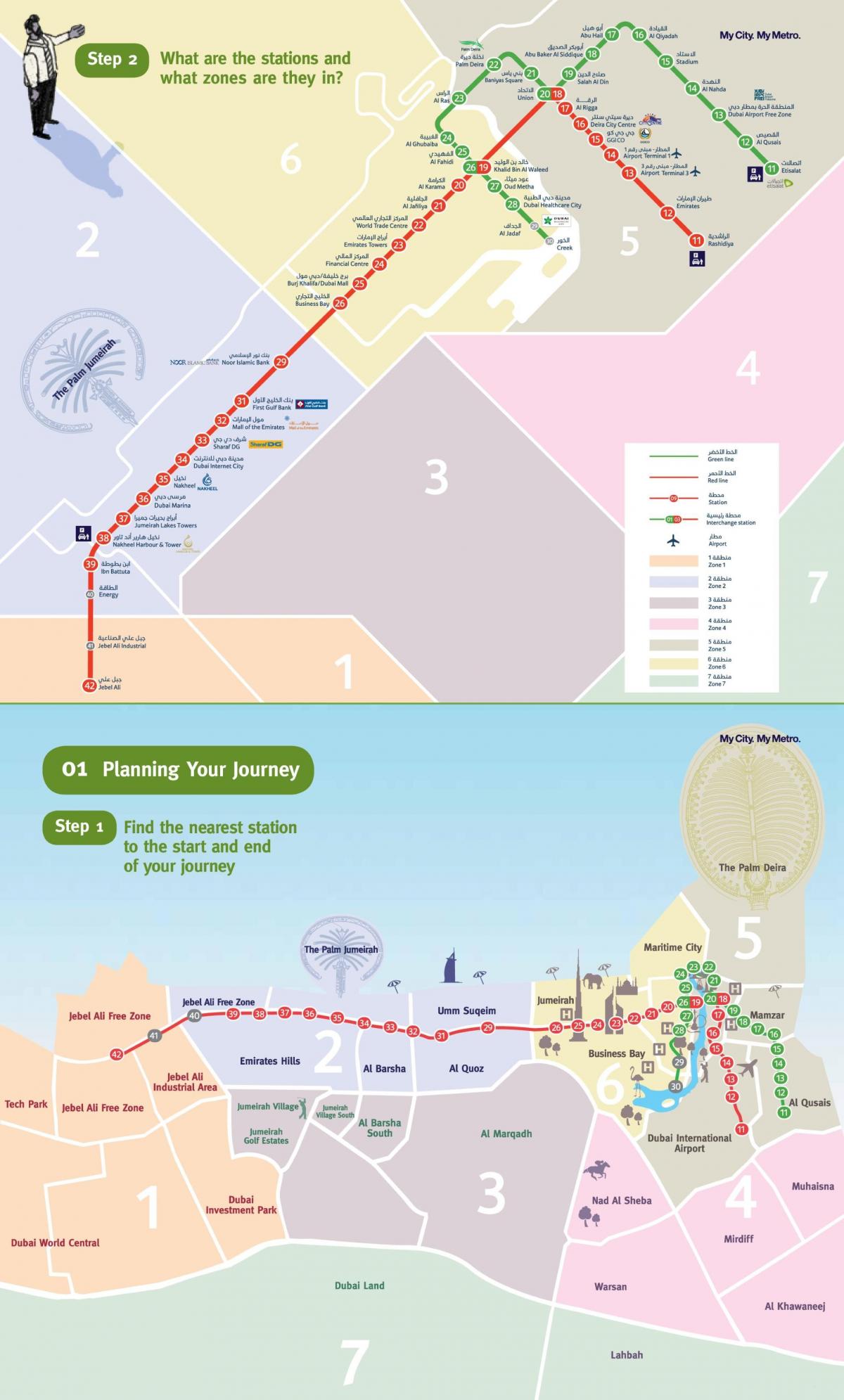 metro kartta Dubai green line