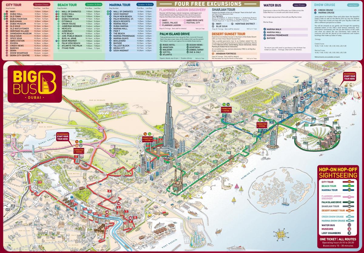 kartta Dubai nähtävyyksiä