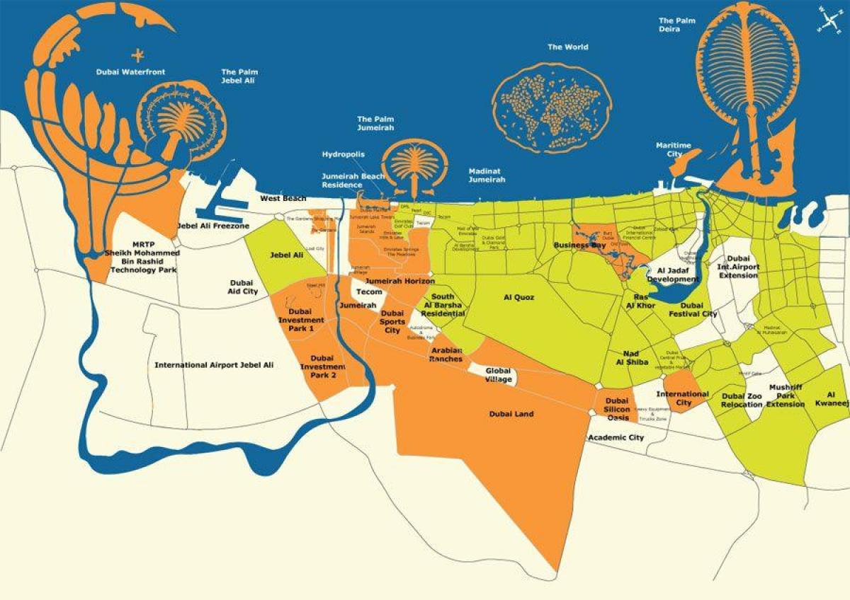 Dubai saaret kartta