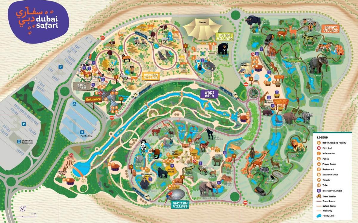 kartta Dubai zoo