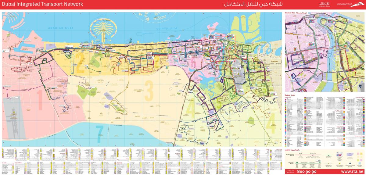 Dubain linja reittikartta