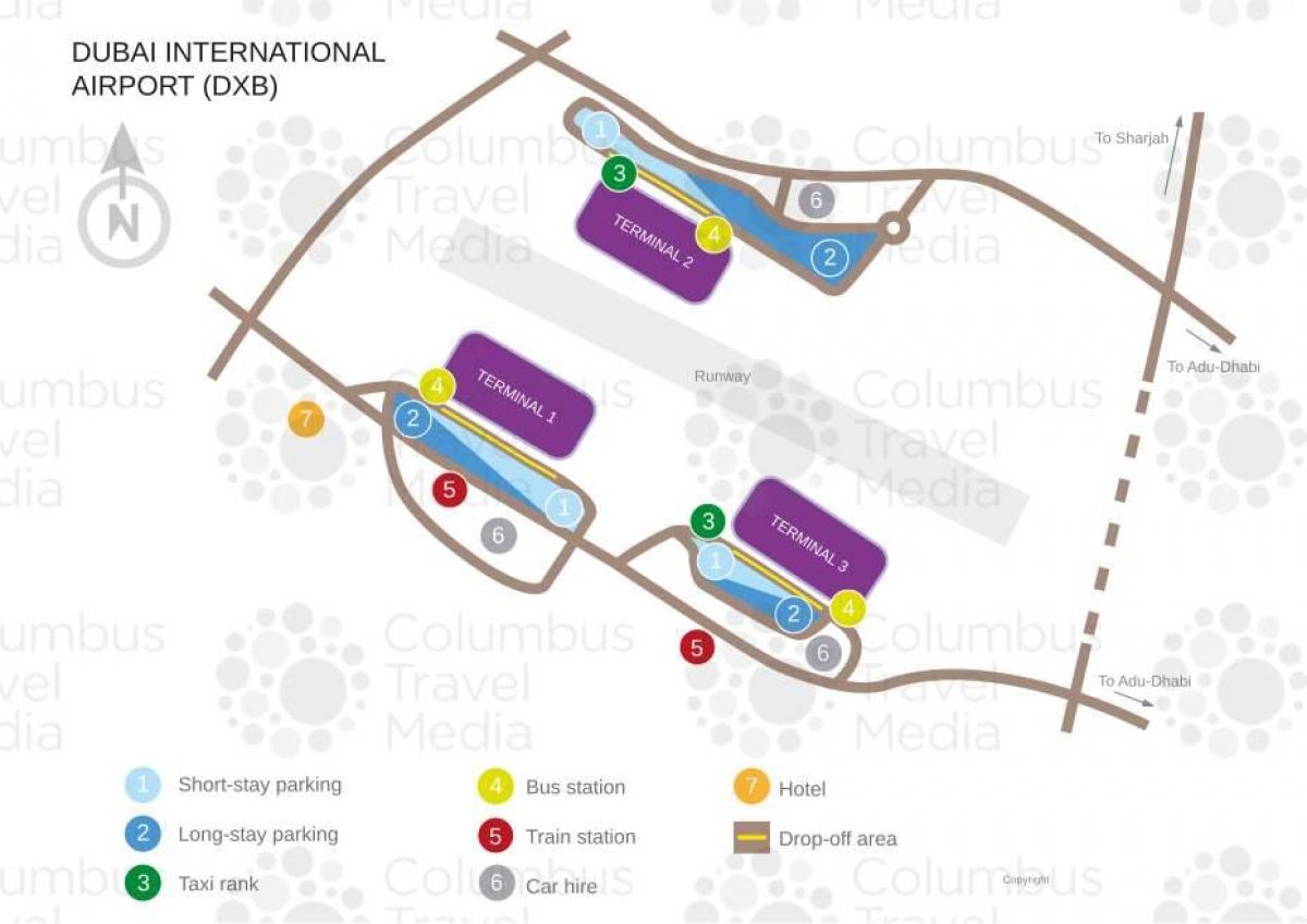 kartta Dubai lentokenttä