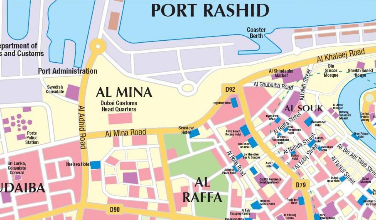 Dubai port kartta