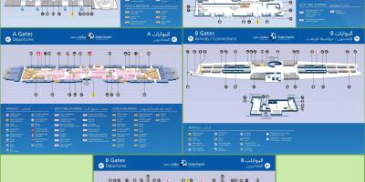 Dubain kansainvälinen lentokenttä terminaali 3 kartta