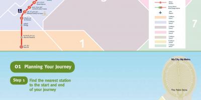 Metro kartta Dubai green line