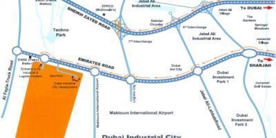 Kartta Dubai teollisuuden kaupunki