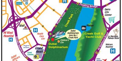 Delfiini show Dubai sijainti kartalla