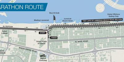 Kartta Dubain maraton