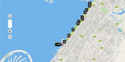 Jumeirah beach juoksurata kartta