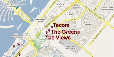 Dubai vihreät kartta