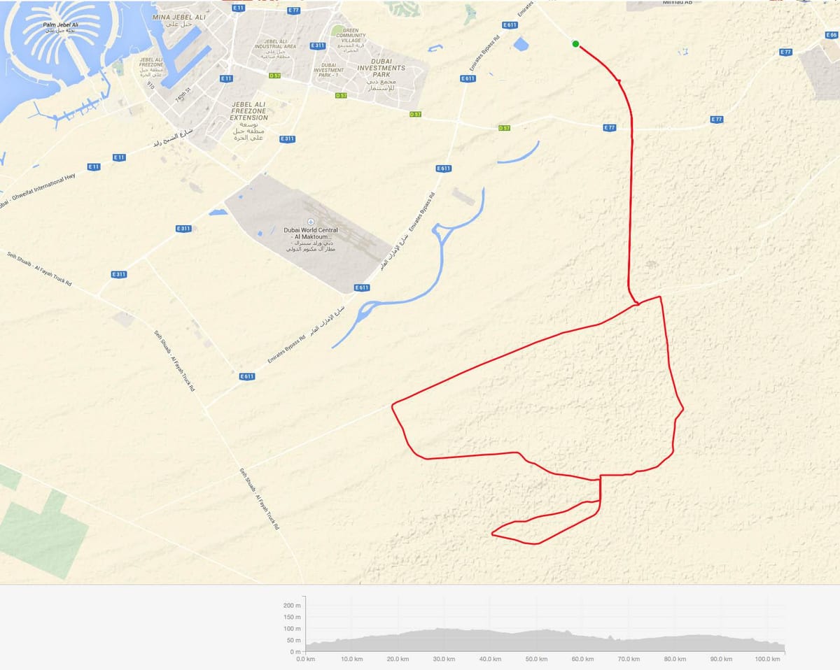 Al-Qudra pyörätie sijainti kartalla