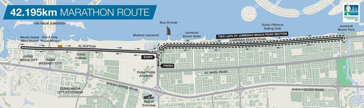 kartta Dubain maraton
