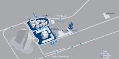 DIFC kohteessa Dubai kartta