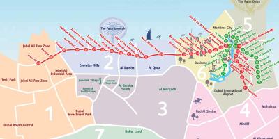 Kartta Dubai lähiöissä