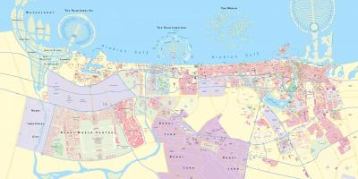 Dubain kartta - Karttoja Dubai (Yhdistyneet Arabiemiirikunnat)