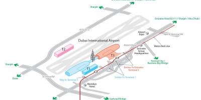 Dxb lentokenttä kartta